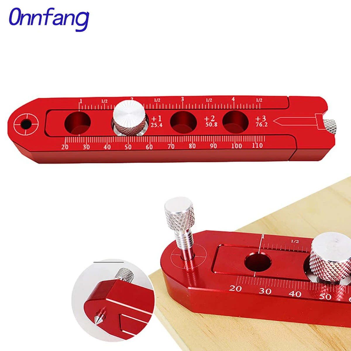 

1PCS 165/340mm Woodworking Scribe Gauges Circular Drawing Tool Aluminum Alloy Circular Adjustable Measurement Tool