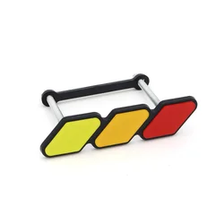 Tri - Color Grille Badge Emblem - Vibrant Car Accessories (Yellow)