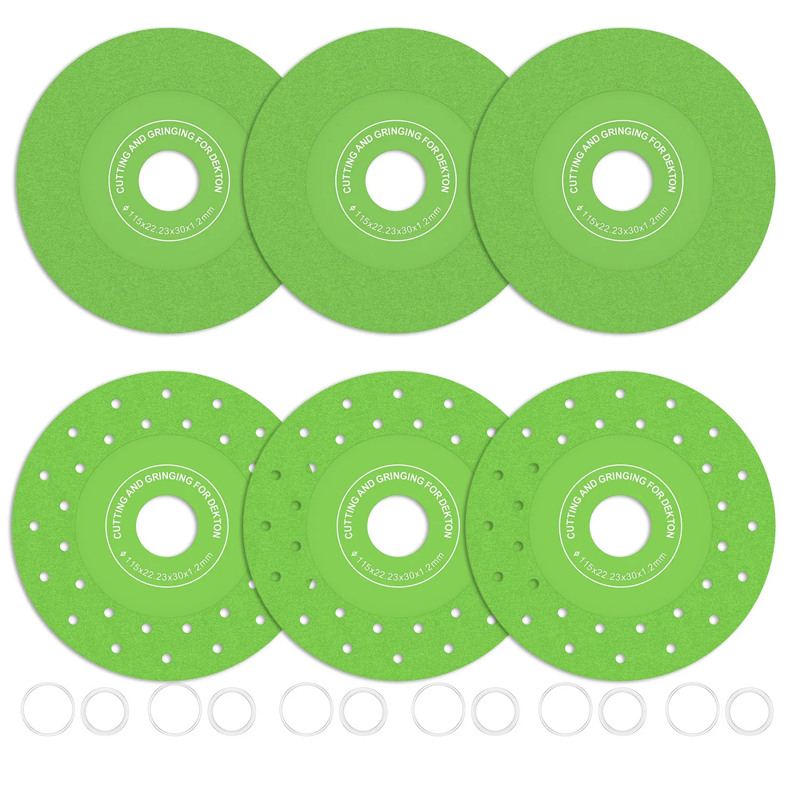 Premium 6-Pack Diamond Cutting Discs - 4.5 Inch for Tile, Marble, and Glass