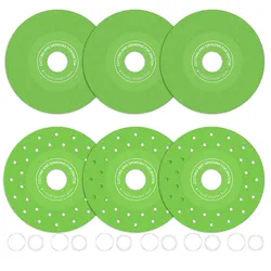 Premium 6 - Pack Diamond Cutting Discs - 4.5 Inch for Tile, Marble, and Glass (Flat and Porous)
