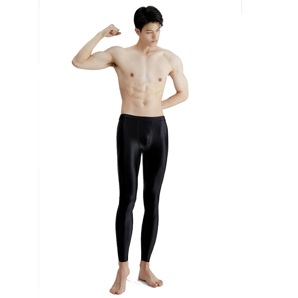 AMORESY-Ares Series Nude Men's Leggings, Basketball, Football, Breathable, High Brightness, Tight Elastic Fitness Pants 5