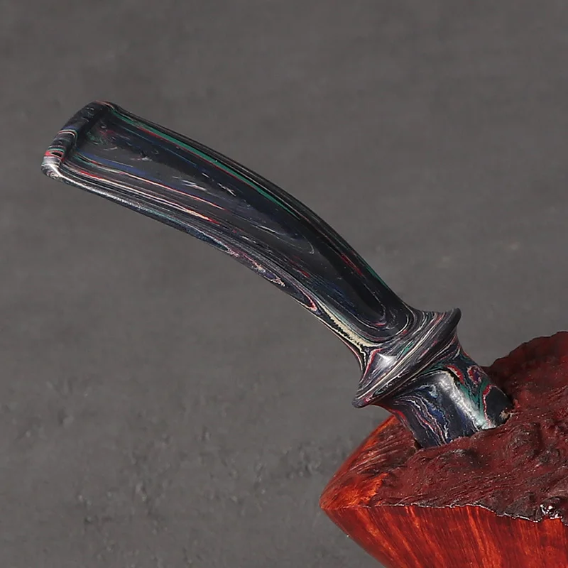 Handmade Briar tobacco Pipe Freestyle Tobacco pipe Fathers Day gift 3mm pipe channel,Vulcanized rubber rod tail