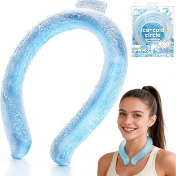 Tubo refrigerante per il collo, dispositivo di raffreddamento istantaneo, impacco di ghiaccio riutilizzabile per il collo, per alleviare il calore, dispositivo di raffreddamento per il collo a mani libere per il clima caldo