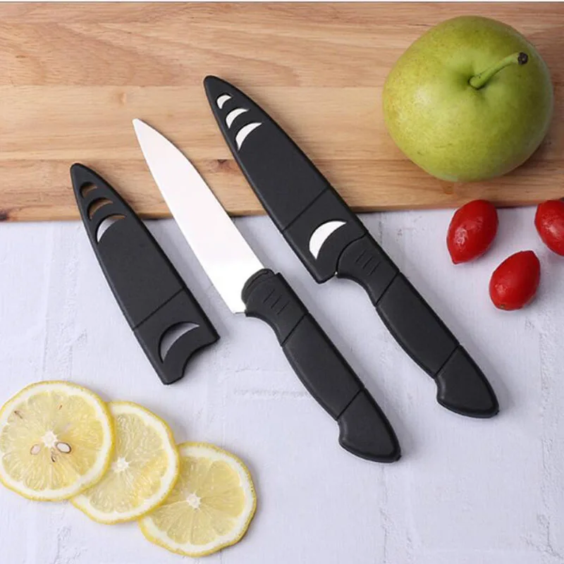 

Fruit Meat Cleaver Knife Cutting Dicing Slicing Meat Stainless Sharp Blade Protective Blade Covers Fruit Knives
