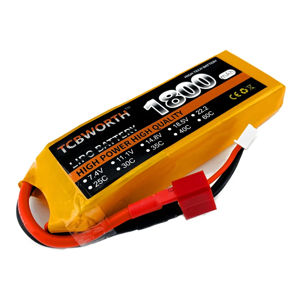 

Аккумулятор Lipo TCBWORTH 2S 40C 1800 мАч, батарея для дрона XT60 XT90, запчасти для FPV самолетов, вертолетов, самолетов, квадрокоптеров