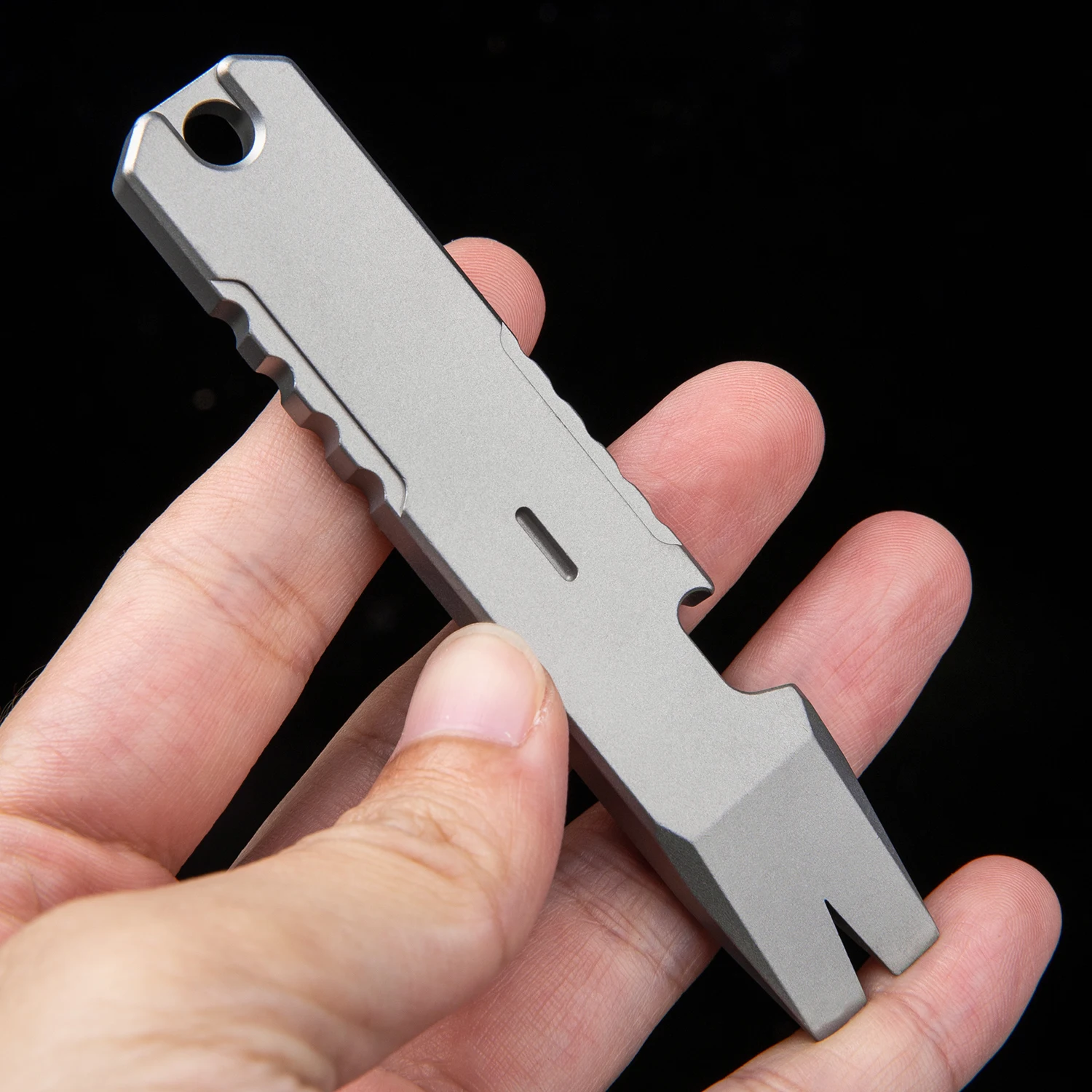 96mm Titanium Alloy Crowbar Screwdriver Wrench Bottle Opener EDC Multifunctional Tool Outdoor Camping Pry Bar bottle opener pry bar metal pry bar disassembly crowbar stainless steel crowbar outdoor tool