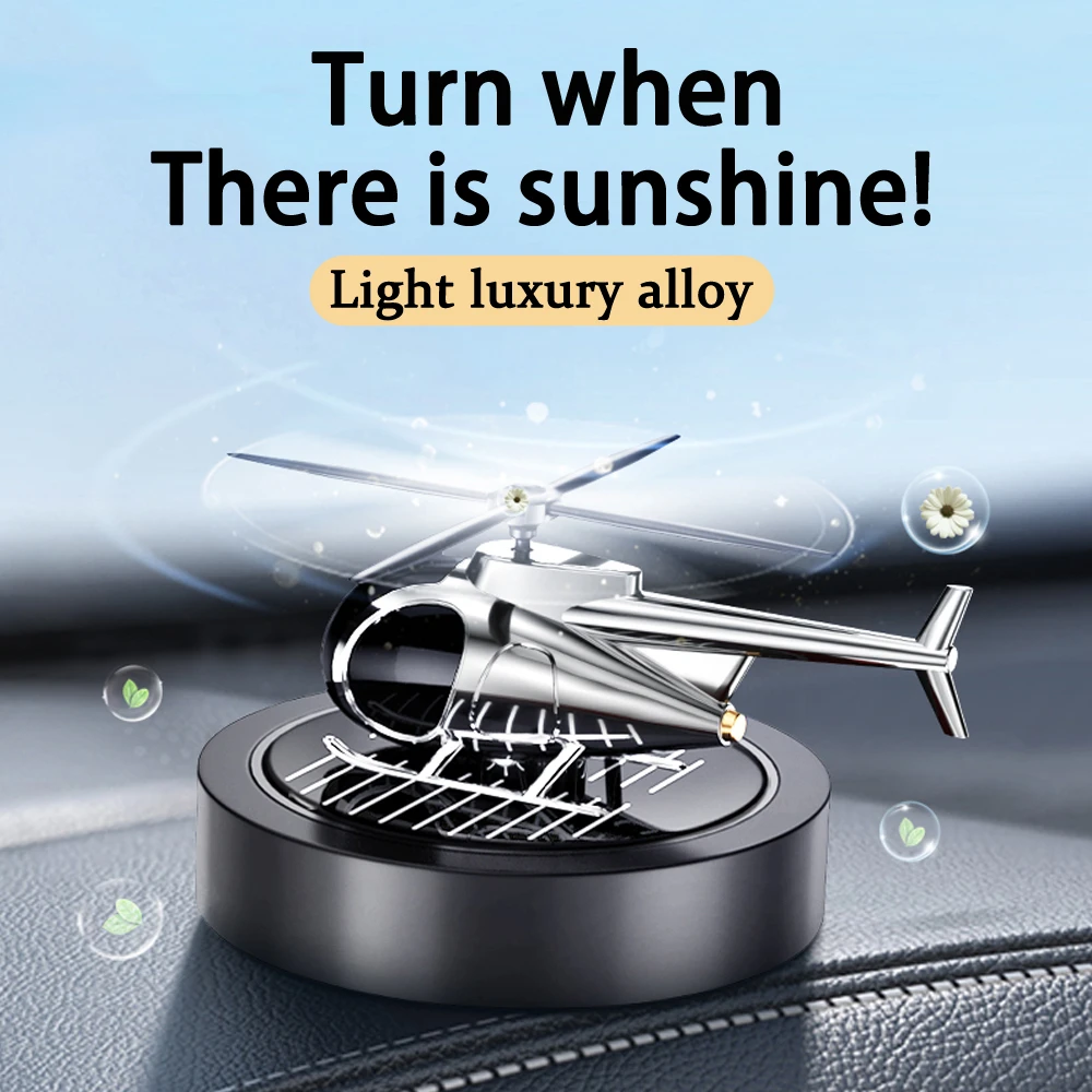 Car Air Freshener C9 Helicopter Solar Auto Aromatherapy Interior