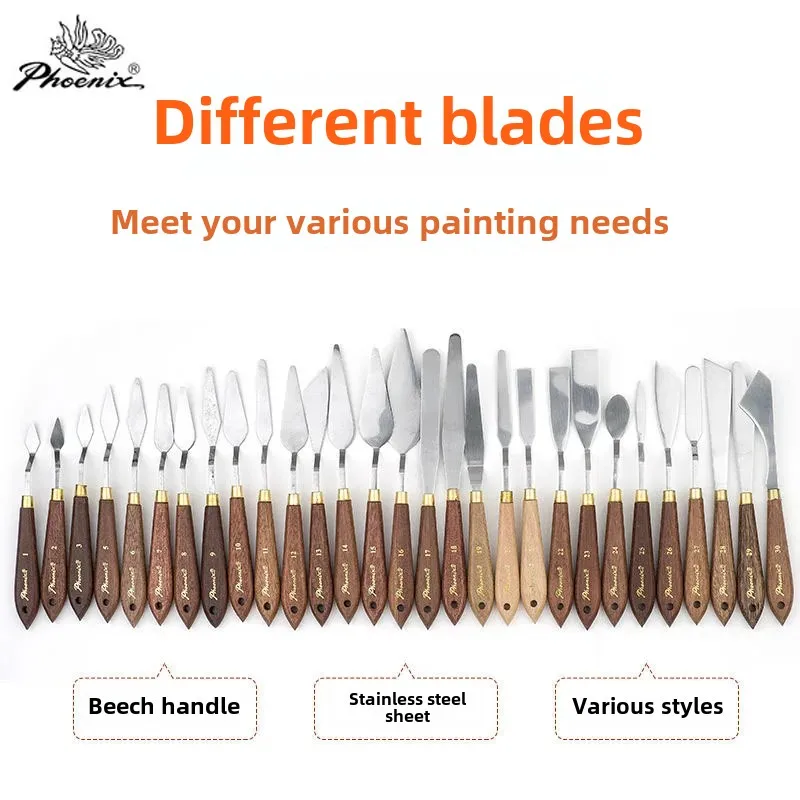 Advanced Single Pack Oil Painting Knife Phoenix E5420 Metal Color Mixing Palette For Artists paint tray,color palette