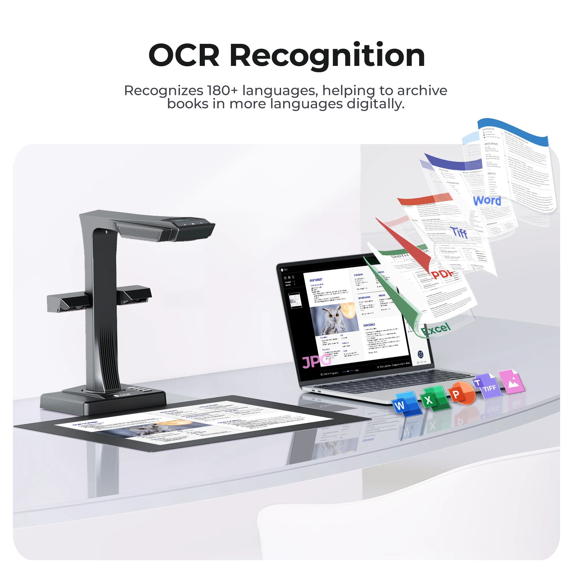 CZUR ET24 Pro Professional Book/Document Scanner, 24MP HD Camera