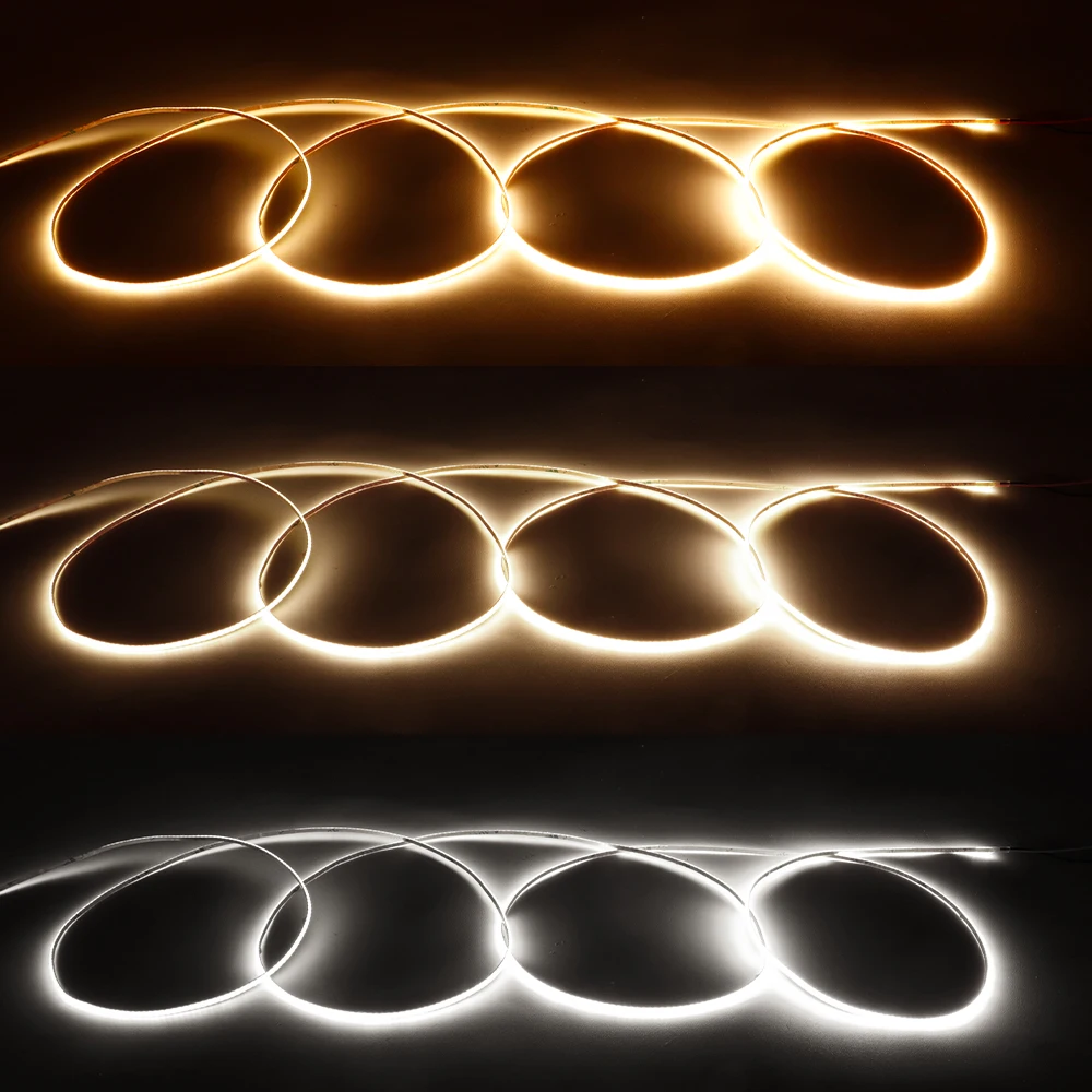 Ultra-Thin COB LED Strip Light - High CRI Flexible Linear Tape, Multiple White Tones