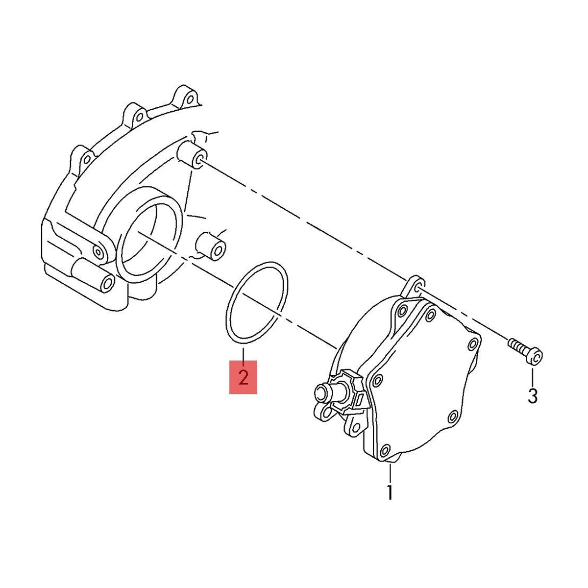 Brake Vacuum Pump O-Ring Seal Repair Kit Gasket for Audi A1 8X A3 8P A4 B6 B7 A6 C6 Avant TT 8J 2.0T 06D145117 06D145100E