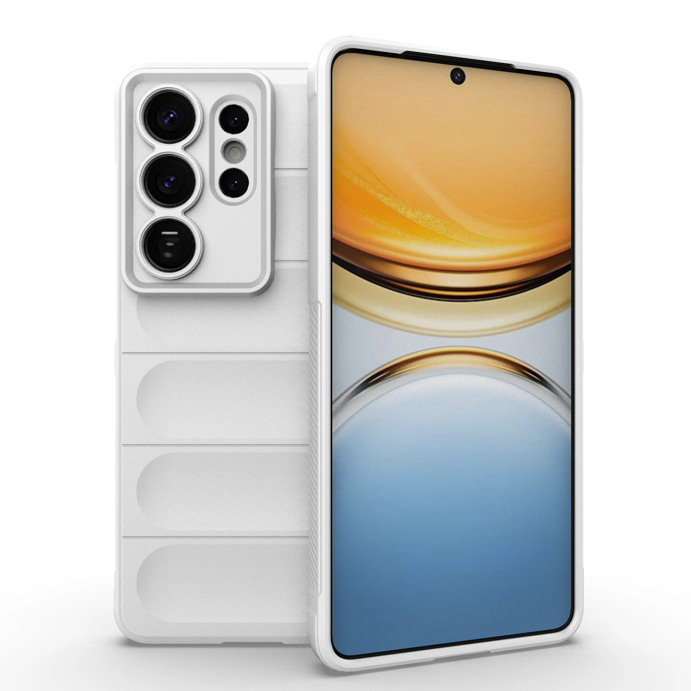 Luxury Wave Design Silicone Shockproof Bumper Case