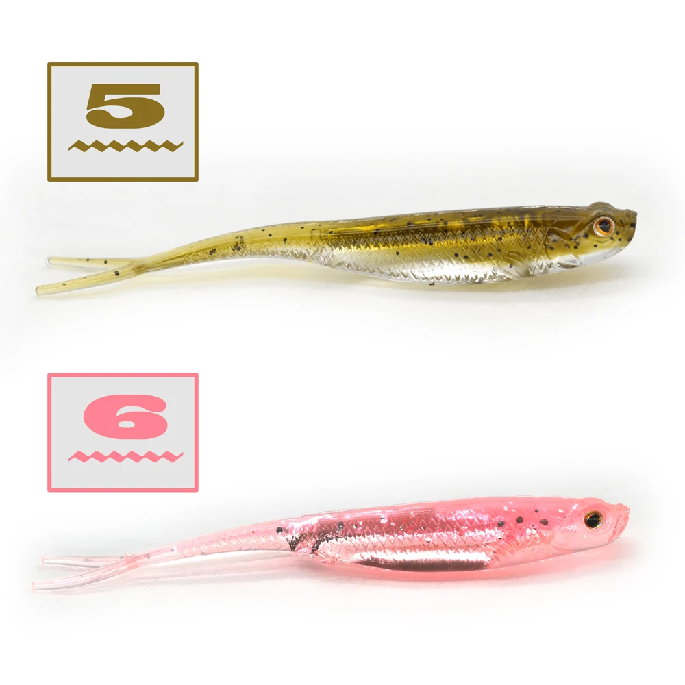 MNFT 3Pcs Soft and Life-like Jerk Bait 7.5cm 1.8g Swimbait Fishing Lures Shad Paddle Tail Swim Bait Bass Fishing Accessories