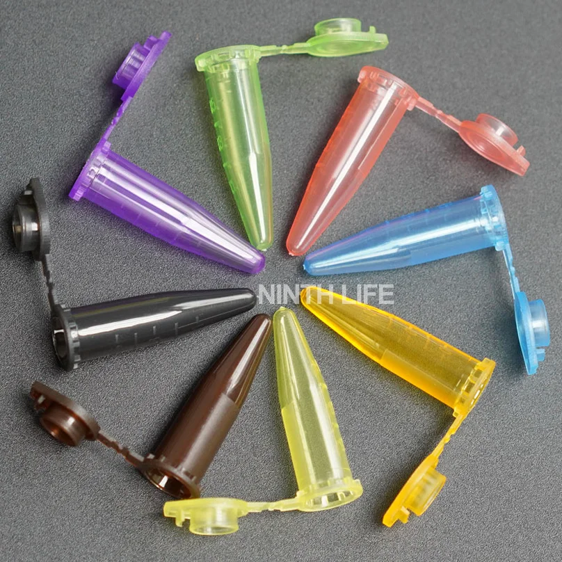 1.5ml Lab PP Plastic Test Tube Centrifuge Tube Vial with Cap Skirted For laboratory Experiment Supplies 100Pcs