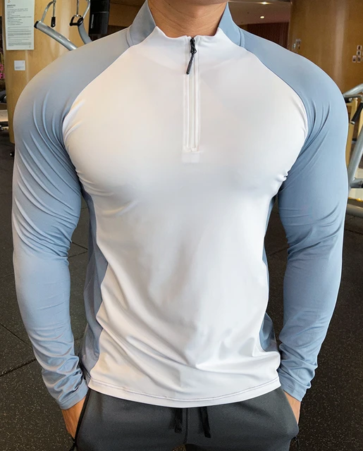 Men Workout Series Zip Collar T-shirt main image 1