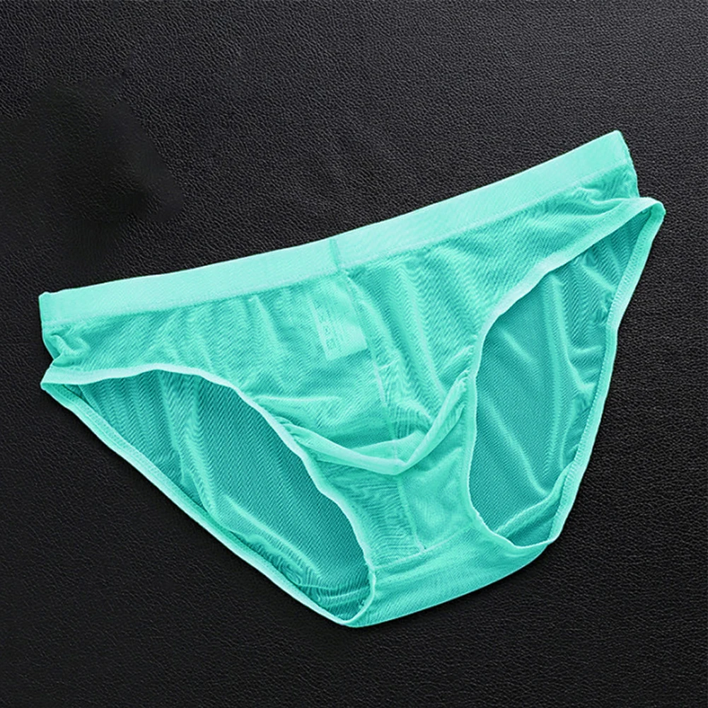 

1pc Fashion Men's Sexy Tulle Netting Transparent Briefs Shorts Bulge Pouch Breathable Soft Underwear Man Panties