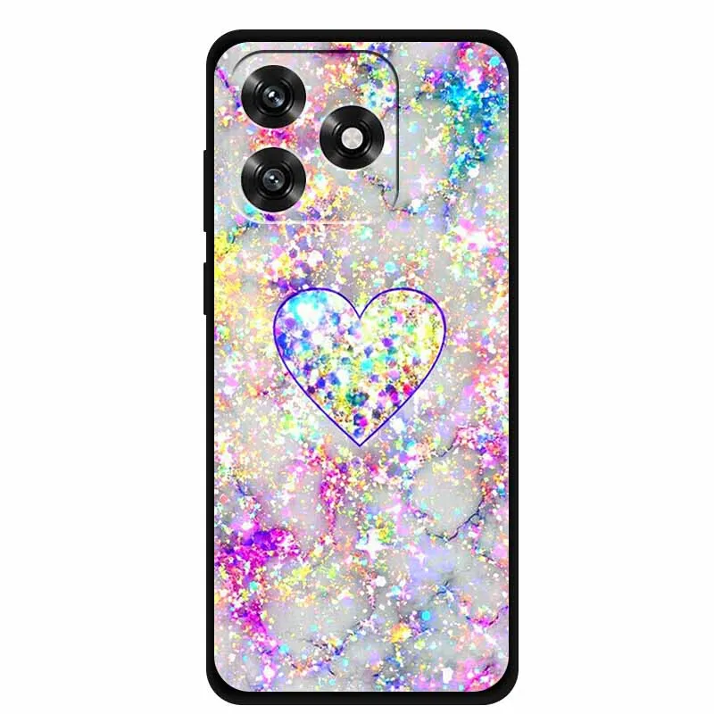 Black TPU Cartoon Soft Silicone Shockproof Case - Protective Back Cover