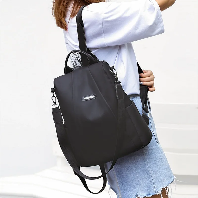Zaino multifunzione donna in nylon per scuola viaggio e tempo_voghion.com