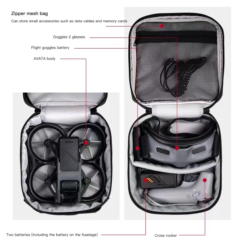 Storage Bag DJI Avata/Avata 2 Box Mini Simple Large-capacity Portable Bag Drone Accessories DJI Avata/Avata 2 Case drone accessories drone storage bag drone storage case