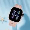 New LED Kids' Watches  Electronic Watch With Square Screen Dual Color Circle Fashionable And Simple Student Wrist Watch 6