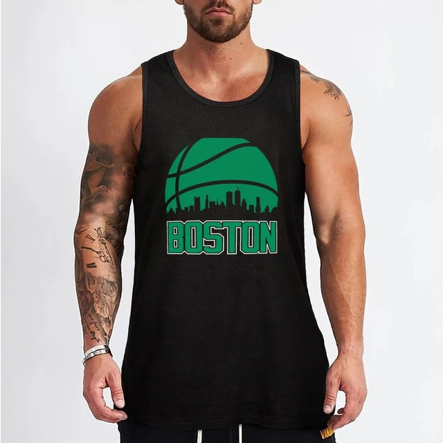 New Retro Celtics Basketball Boston City Skyline Tank Top Gym wear