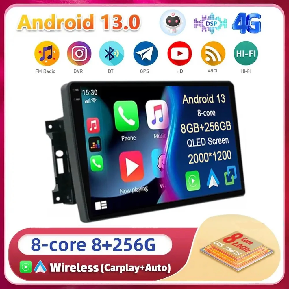 

Android 13 Car Radio For Jeep Compass Grand Cherokee Wrangler Chrysler Sebring Town Country Dodge Charger Multimedia Stereo 2din