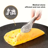 Non-Stick Roasting Korean BBQ Round Pan Cast Iron Double Handled Crepe Pan Round Griddle Grill Pan for BBQ Griddle with Handle 5