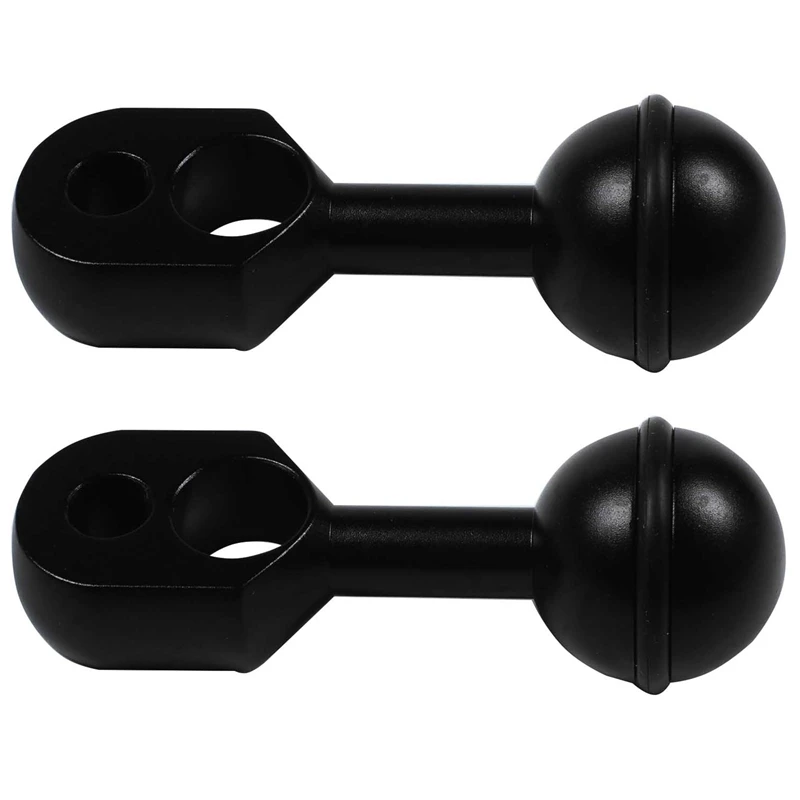 

2X 1 Inch Ball To Ys Head Clip Arm For Action Video Camera Light Diving Ball Head Butterfly Clip Adapter Mount