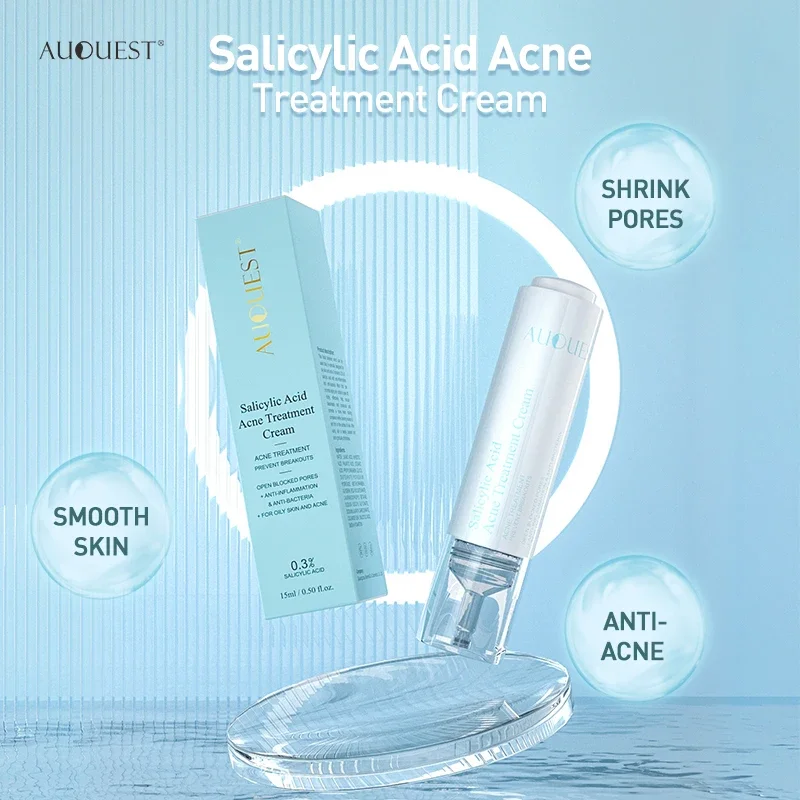 AUQUEST Acne Treatment Face Cream Salicylic Acid Oil Control Whitening Shrink Pores Korean Cosmetics Skin Care