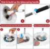 360° Spin Mop Bucket Sets with Wring System in 3 Microfiber Heads, Stainless Steel Basket 61" Extended Handle Floor Cleaning 6