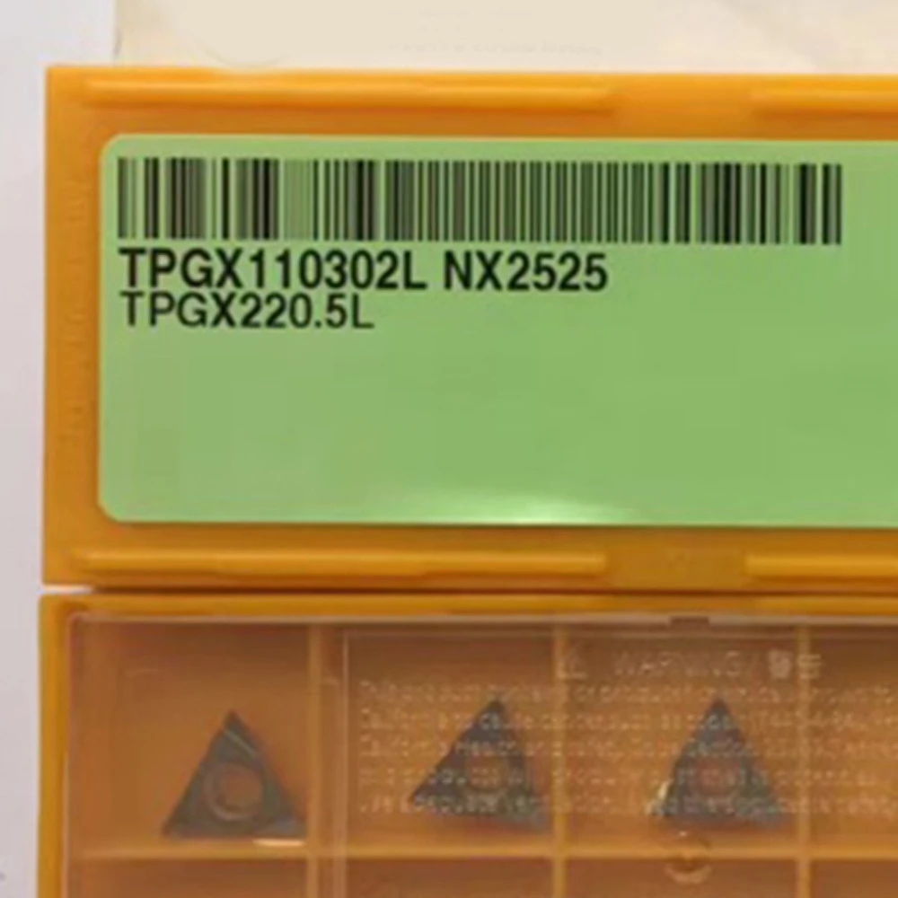 Original Lathe Boring Cutter TPGX110302L NX2525 R0.2 Cermet Carbide Inserts TPGX 11mm Small Chip Hard CNC Machine Center Tool