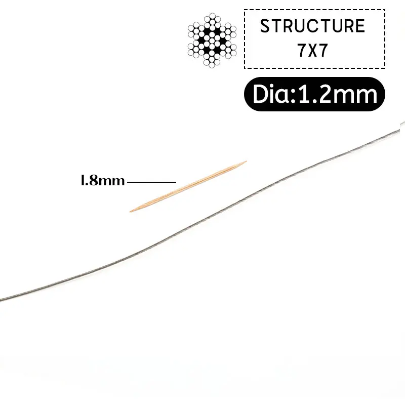 Premium 10M Flexible Stainless Steel Fishing & Lifting Wire Rope Cable