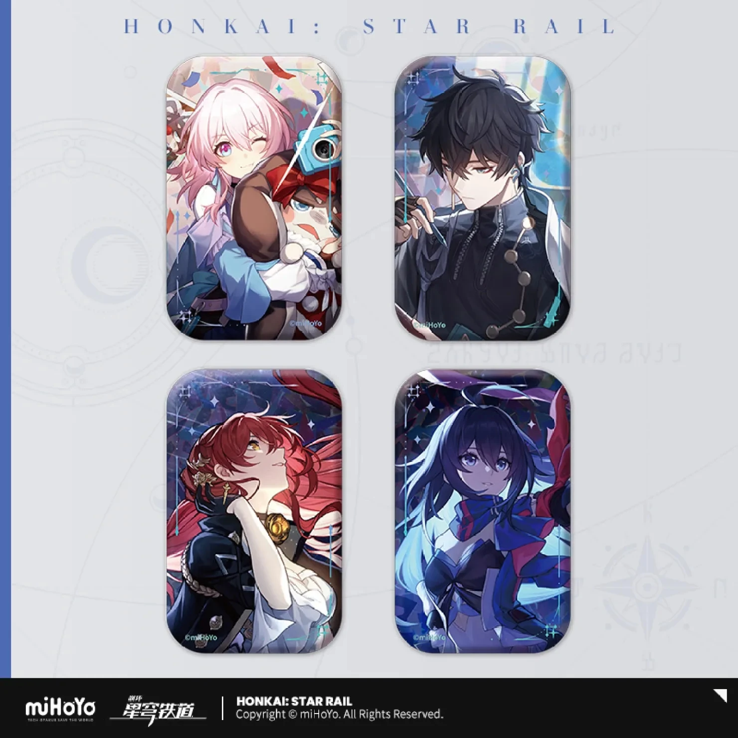 

Anime Metal Badge Game Honkai Star Rail Cosplay Role Accessories Himeko March 7th Seele Danheng PET HD Nameplate Kids Xmas Gift