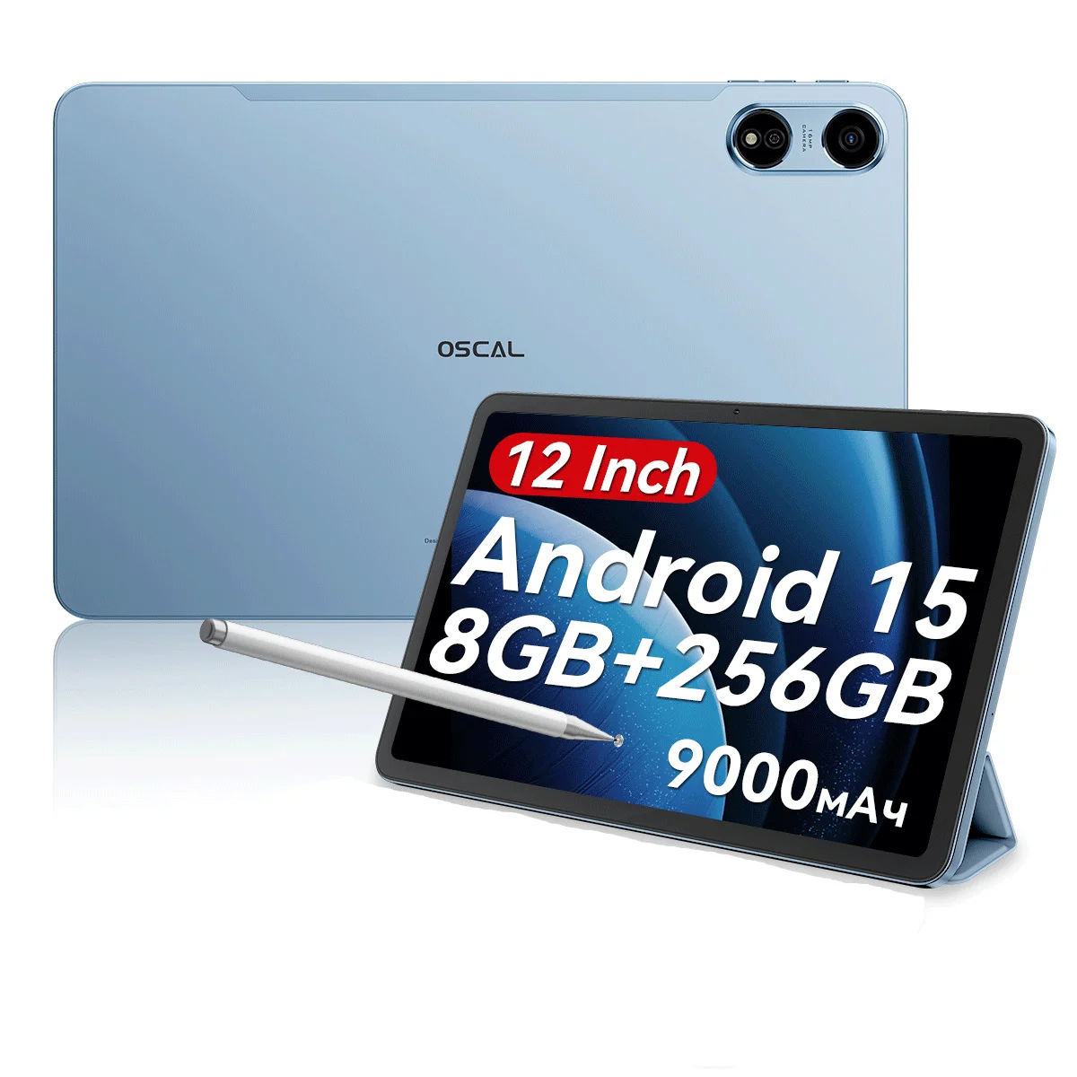 OSCAL Pad 100 タブレット Android 15、12 インチ 2K ディスプレイ