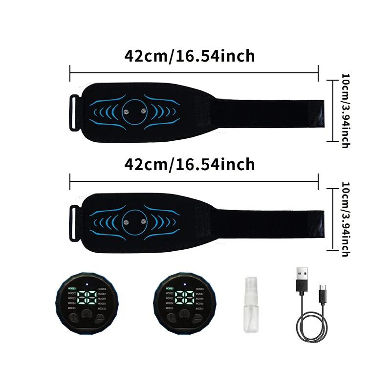 Rechargeable Abdominal Toning Belt and Muscle Stimulator