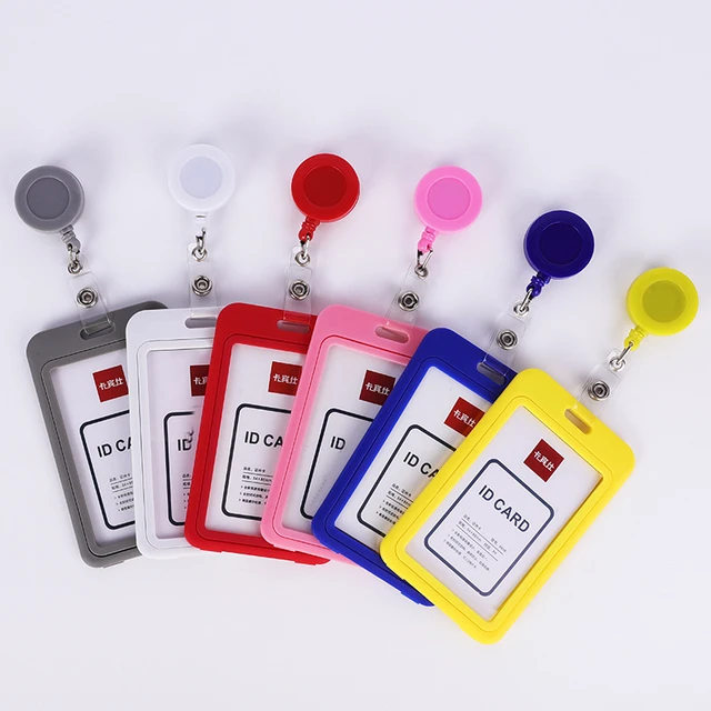 Business Work Pass Card Holder Retractable ID Tag Employee's Card Holder  Clips Badge Holder Reels Working Permit Case Sleeve - AliExpress