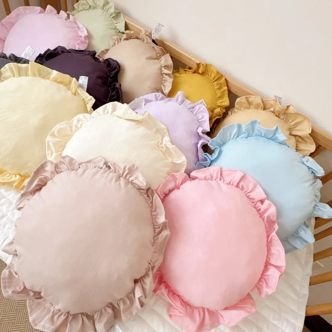 Nordic Style Cotton Solid Color Baby Pillow Newborn Items Children Kids Sleep Neck Pillows Baby Bedding Pillow Bed Stuff 2
