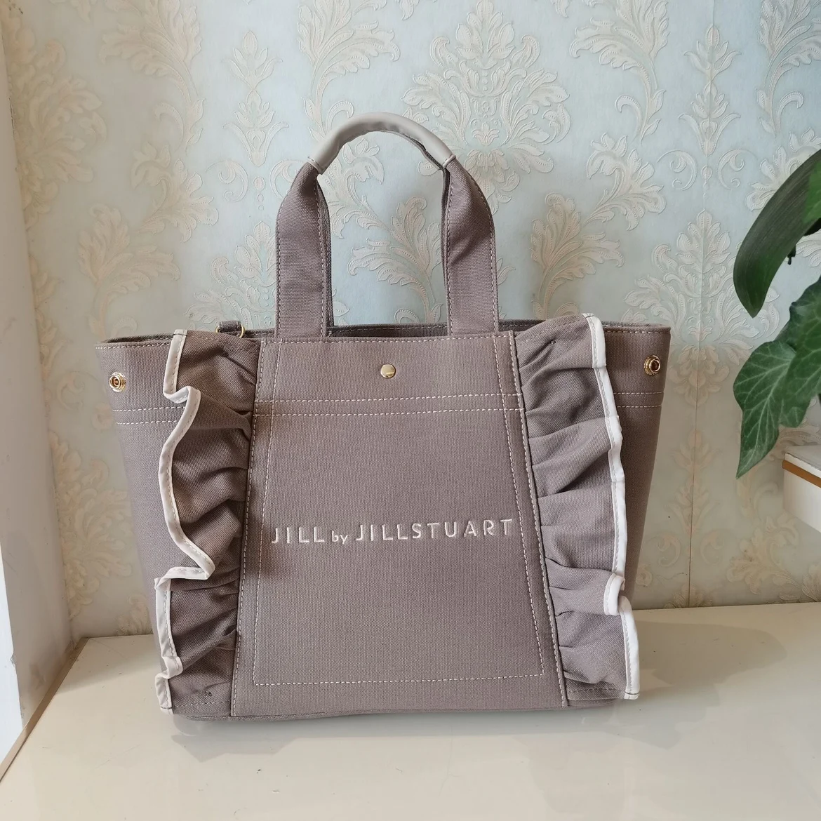 Japanese Style Ruffled Solid Color Women Hand-Carrying Crossbody Bag Sweet Cute Ladies Canvas Tote Handbag Casual Hand Bags