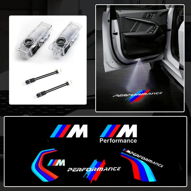 BMW E70 F15 E92 E60 E61 E65 F01 F02 F10 F15 F30 F48 M5 G30용 차량 도어 로고 웰컴 라이트 HD 코르테시 프로젝터 LED 액세서리
