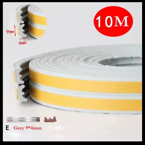 10m D/I/E Type Self-adhesive Door And Window Sealing Strip Foam Insulation, Anti-Collision, Wind And Sound Insulation Artifact - Image 14