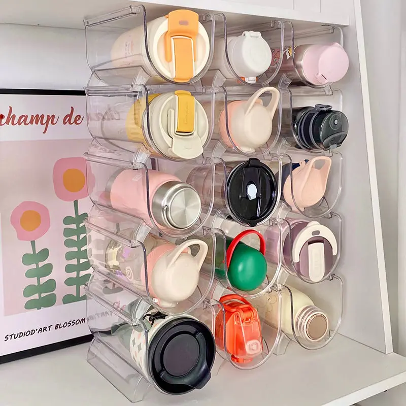 Water-Cup-Storage-Rack-for-Thermos-Cup-Multi-layer-Transparent-Desktop ...