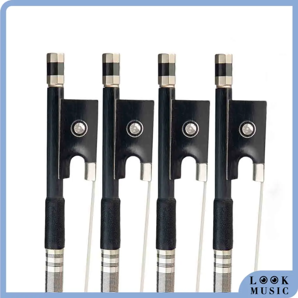 Look 4 Pz 4/4 3/4 1/2 1/4 1/8 Dimensioni Arco Violino Arco Violino In Fibra Di Carbonio Per Violino Violino Ebano Rana Violino Parti Accessori