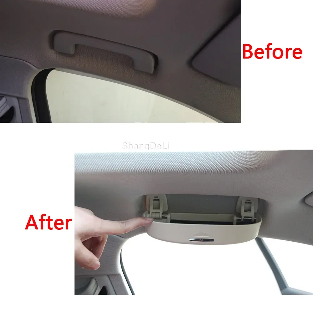 Sunglasses Holder Glasses Holder Sunglasses Case Eyeglass Holder Eyeglasses Storage Holder Rubber Glasses Holder 1Pc Glasses Box Sunglasses Holder Case Audi A3 8V A4 B8 B9 Q3 Q5 Q7 Car Accessories