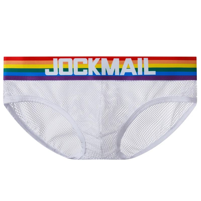 saxx briefs JOCKMAIL fashion cotton briefs shorts white low waist men's underwear rainbow belt boxer bikini briefs