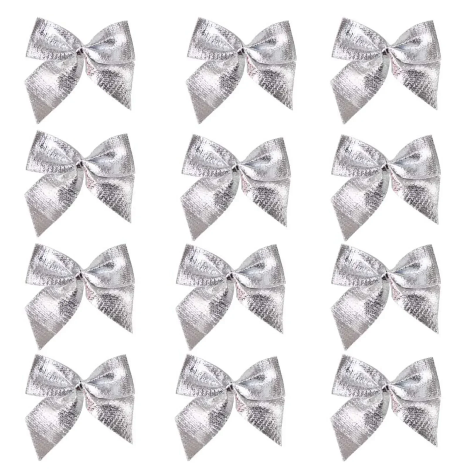 Christmas Bow Ornaments 12pcs Butterfly Bow Hanging Deco for Christmas Home Gold Silver Red Bowknot Xmas Tree Ornaments New Year Pendant