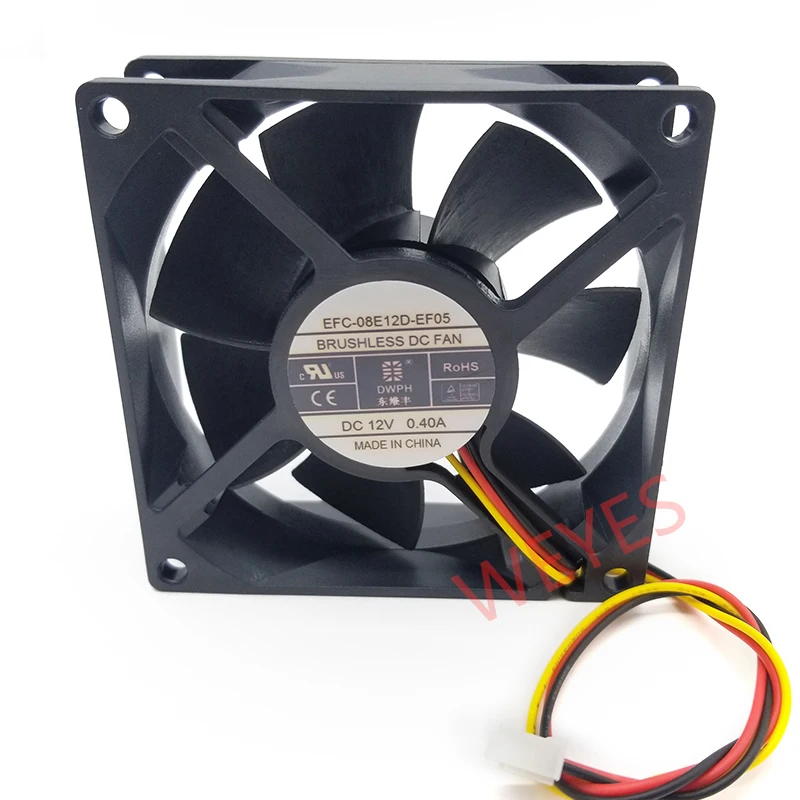 Ventilador de Refrigeração do Servidor Dwph Fios dc 12v 0.4a 80x80x25 mm Efc08e12d-ef05 Novo