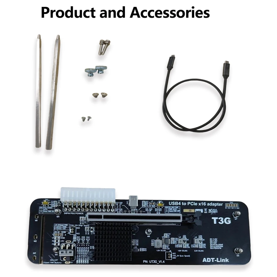 eGPU Thunderbolt 4/3 TB3/TB4 To PCIe X16 PCI-E 4.0 X4 GPU Dock