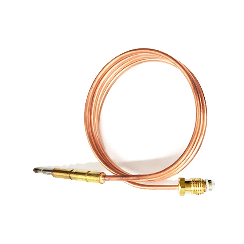 Gas Thermocouple Wire Flame Sensor M9*1 Nut Commercial Card Slot Flameout Protection Copper Tube Length 900mm Boiler Valve