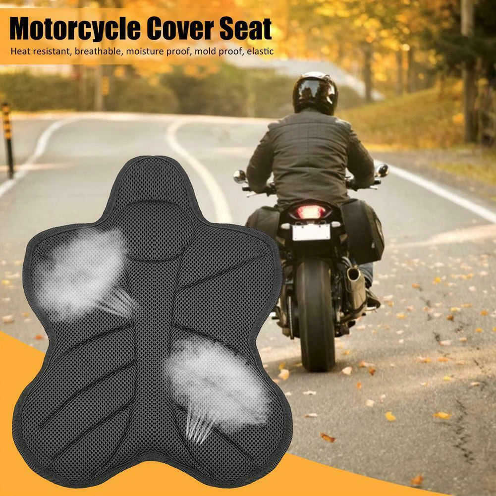 

Accessory 3D Motorcycle Seat Cushion About 35.5*30.5cm Durable Mesh Cloth+Non-Slip Cloth For Motorcycle Equippments