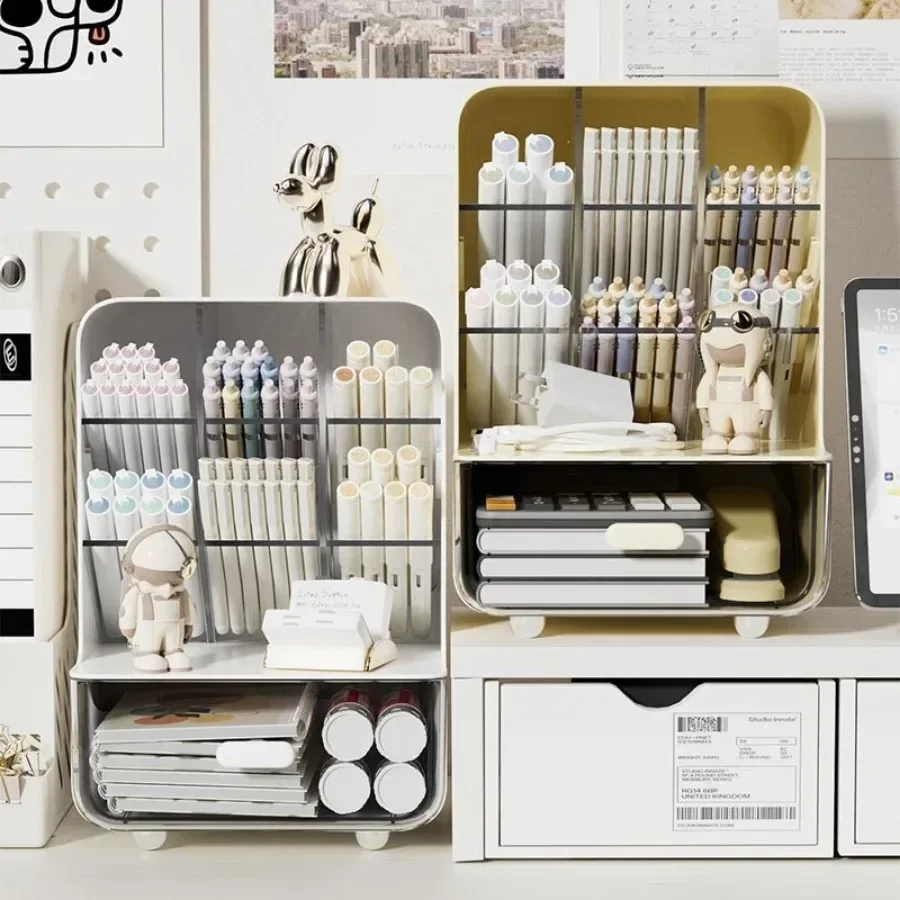 Storage box desk organizer storage organizer bag organizer coin holder pencil case Pencil holder students large capacity desktop stationery storage box office sundries storage shelf desk organizer